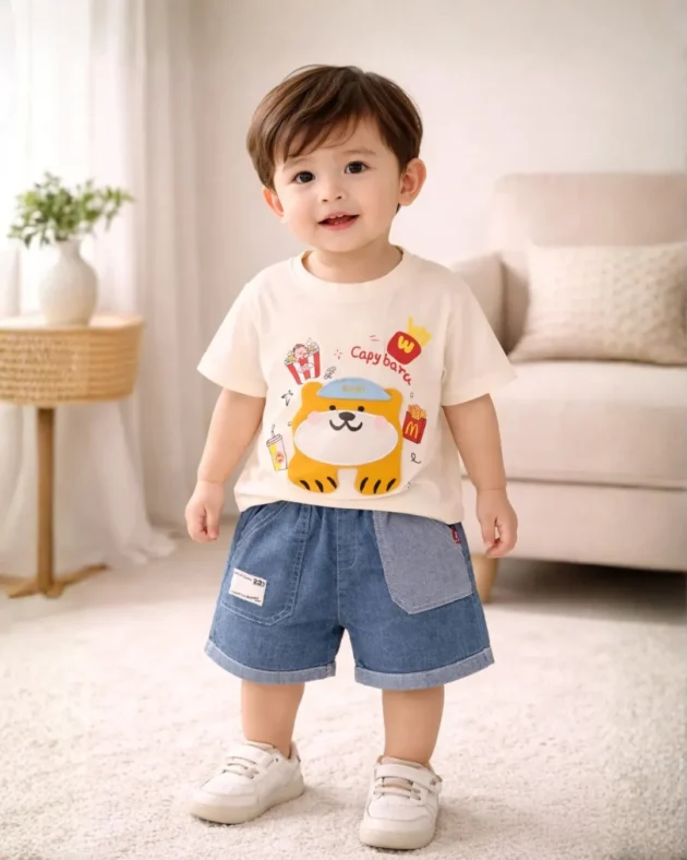 Little Capybara Fun Shorts Set