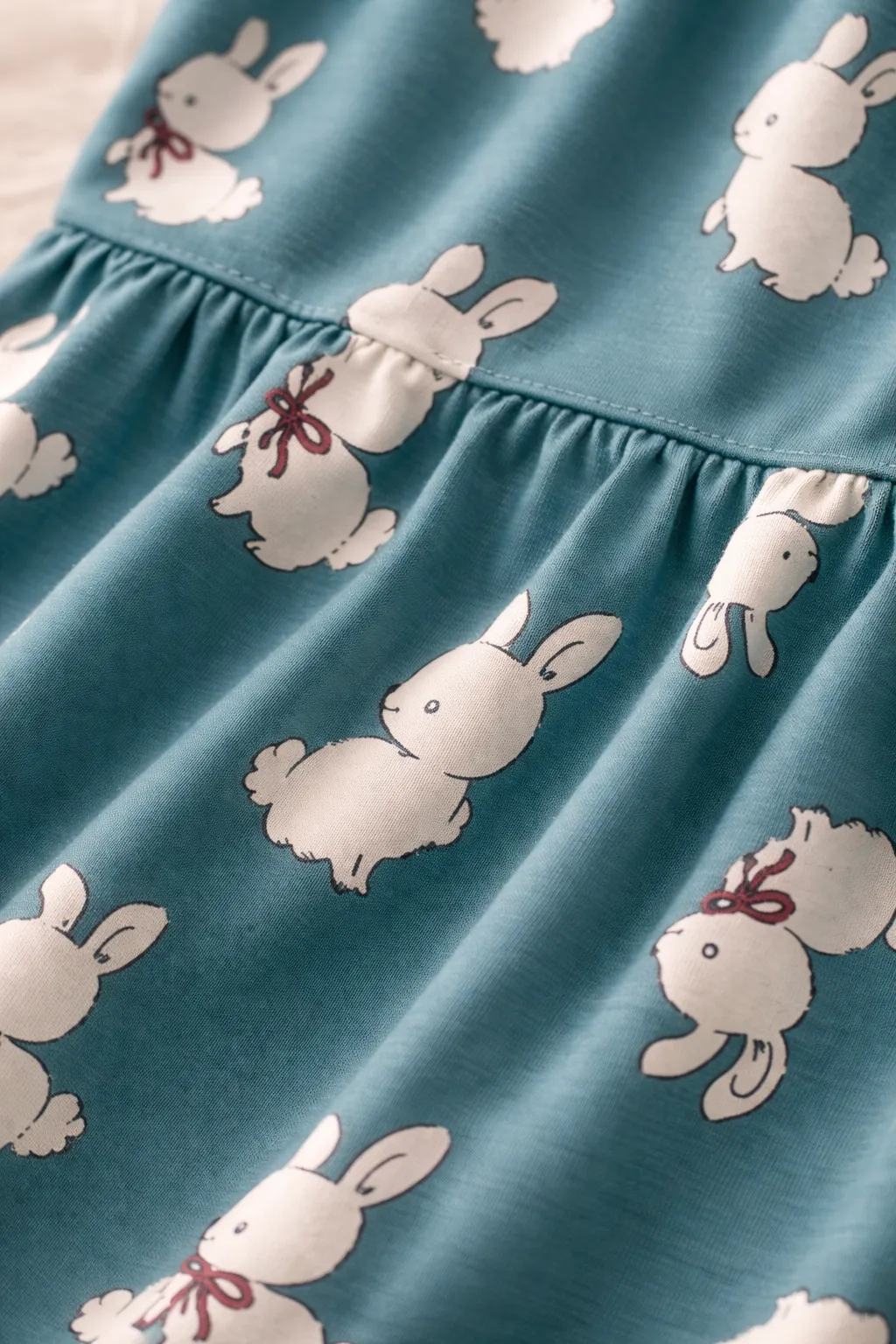 Bunny Bliss Girls Cotton Frock - Image 3