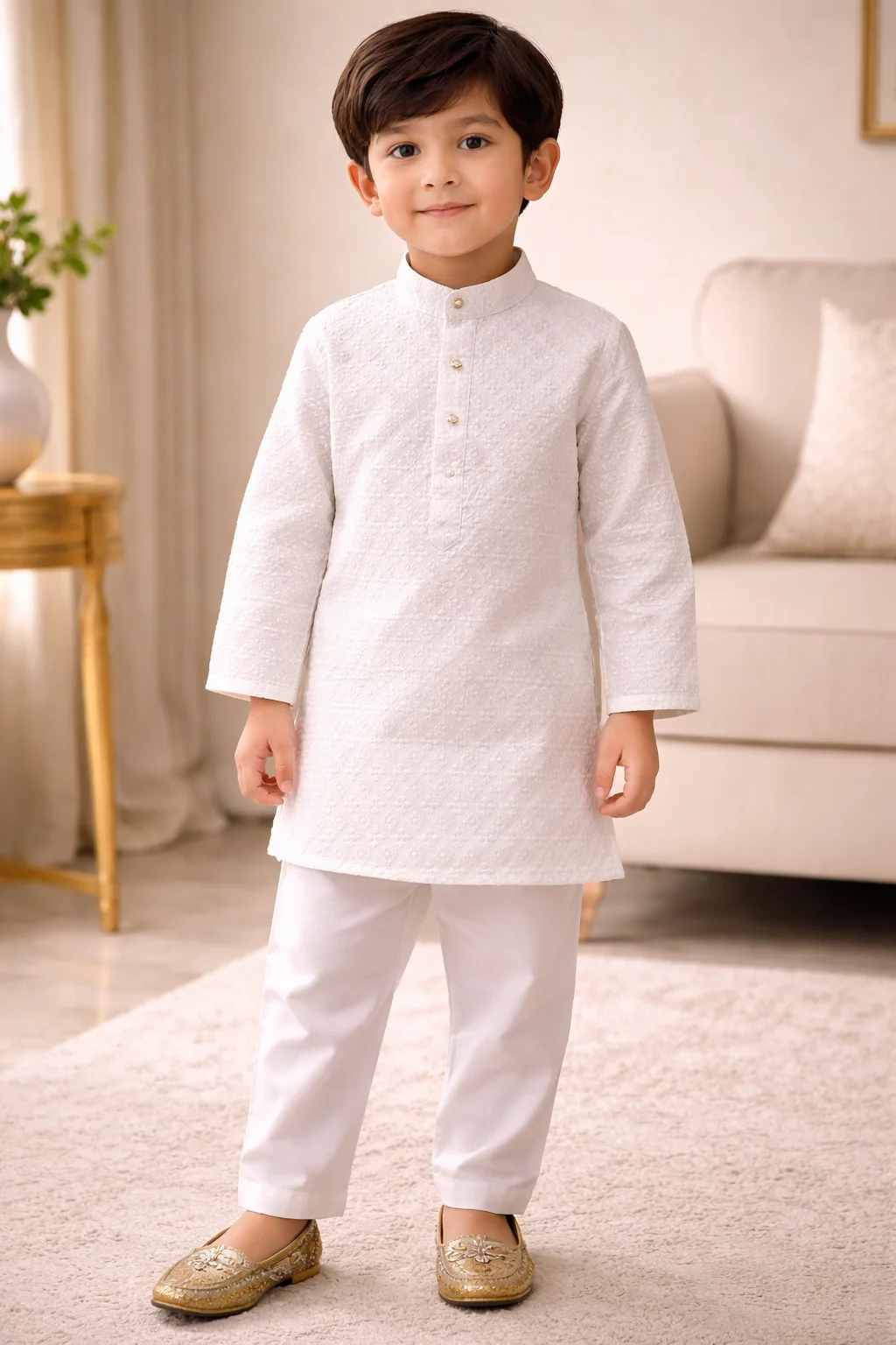 Royal Ivory Kurta Pajama Set - Image 4