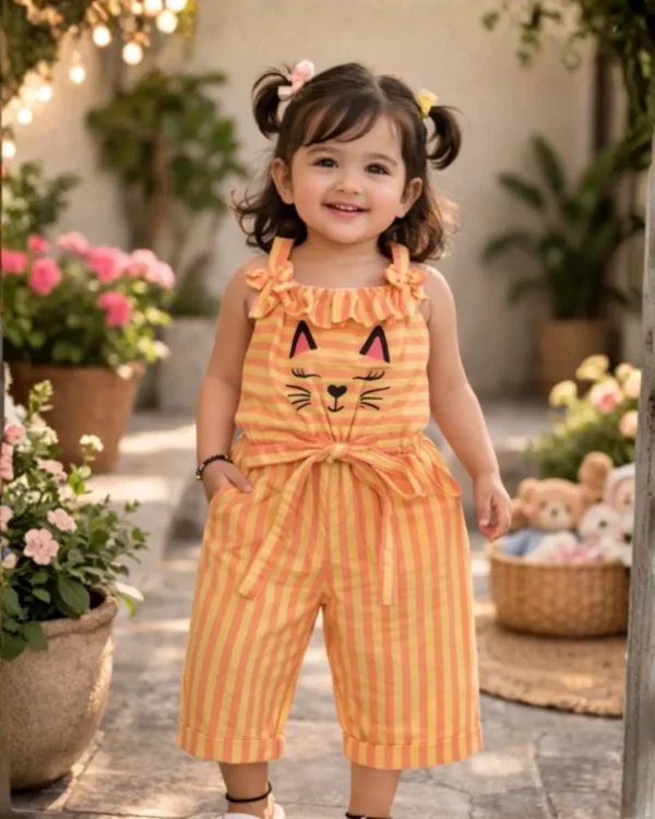 Striped Kitty Jumpsuit