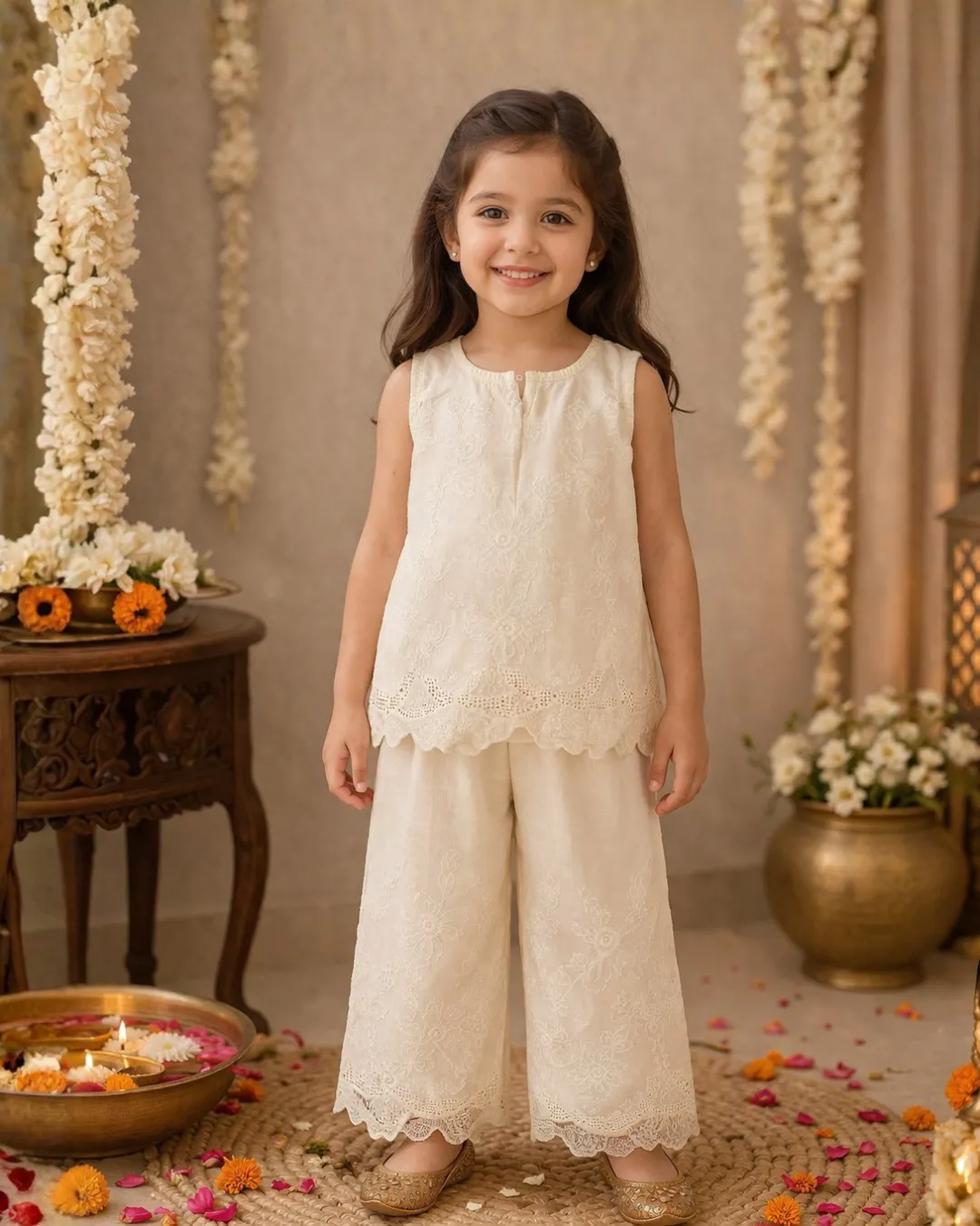Ivory Grace Girls Ethnic Co-Ord Set
