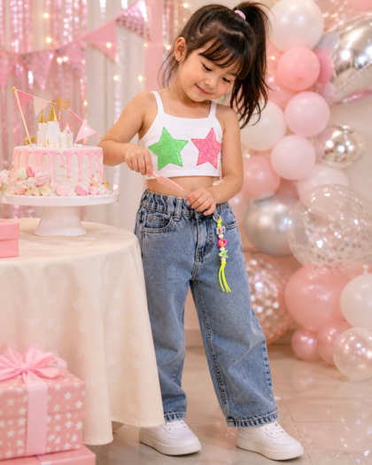 Star Shine Denim Set